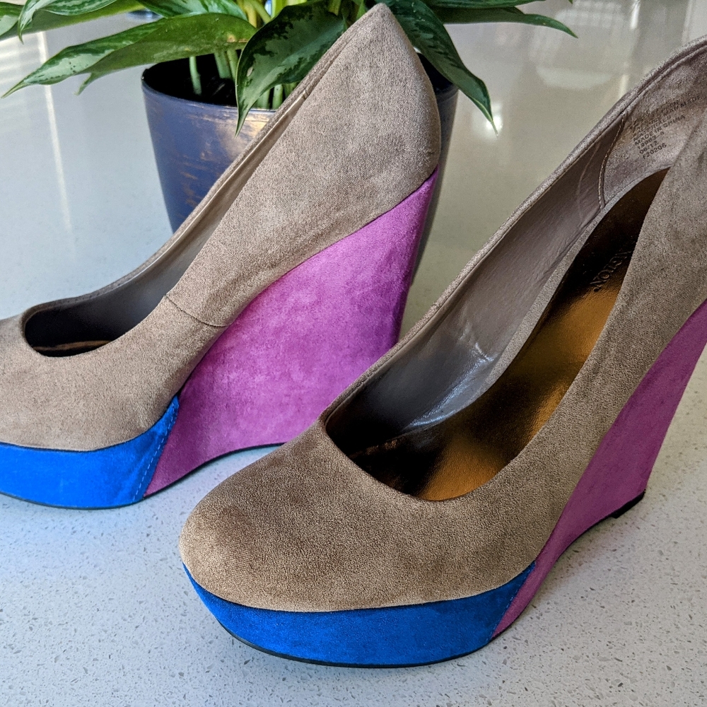 Worthington Tan, Purple, and Blue Wedges